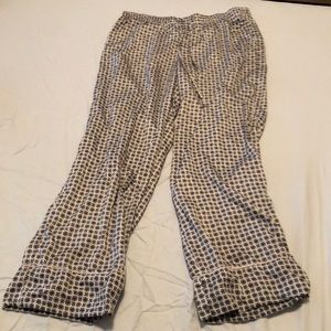 Paisley print silky pajama pants